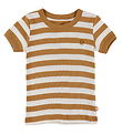 Katvig T-Shirt - Bruin/Wit Gestreept