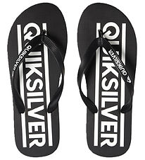 Quiksilver Flip Flops - Java Wordmark - Black/White