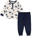 Joha Pyjama set - Bamboe - Off White/Marineblauw m. Fiets