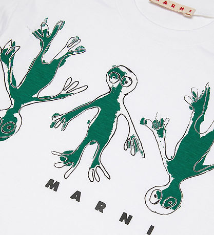 T-Shirt Marni - Blanc/Vert