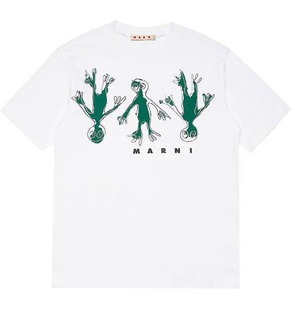 T-Shirt Marni - Blanc/Vert