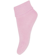 Melton Sokken m. Anti-Slip - Roze Nectar
