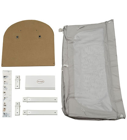 Shnuggle Cot - Conversion kit - 125x66 cm - Stone Grey/White