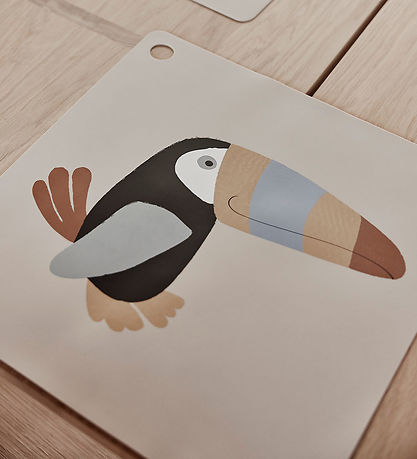 OYOY Placemat - Silicone - Toucan - Clay
