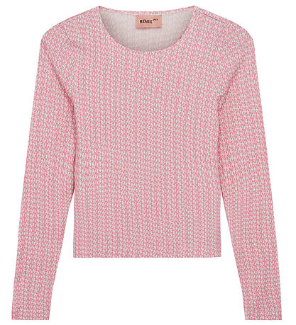 Designers Remix Blússa - Bambus - Jenna Slim - Bleikt/Logo Print