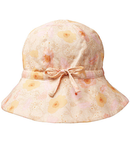 Wheat Sun Hat - Chlo - Alabaster Flower Bobbles