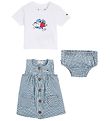 Tommy Hilfiger Set - Klänning/T-shirt/Bloomers - Denimrand