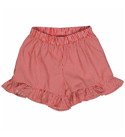 Müsli Stuttbuxur - Poplin Stripe Frill - Hárnæring Cream/Apple E