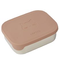 Liewood Lunchbox - Silicone/Steel - Arthur - CAT Dark Rose