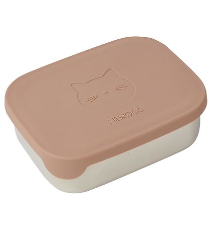Liewood Lunchbox - Silicone/Steel - Arthur - CAT Dark Rose
