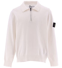 Blouse av. Fermeture éclair Stone Island - Tricoté - Blanc