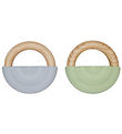 OYOY Teether - Rainbow Teether - 2-Pack - Dusty Blue/Green