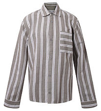 Hound Hemd - Striped - White/Dusty Green
