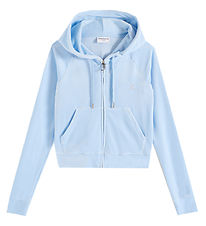 Juicy Couture Cardigan - Madison - Velúr - Powder Blue