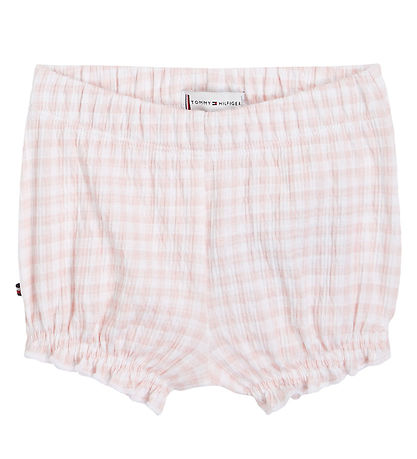 Tommy Hilfiger Set - T-shirt/Bloomers - Ruffle Gingham - White/P
