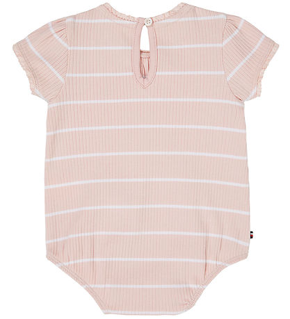 Tommy Hilfiger Bodysuit s/s - Rib - Whimsy Pink/White Stripe