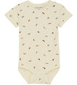 Minymo Bodysuit s/s - Viscose - Tradewinds w. Dinosaurs