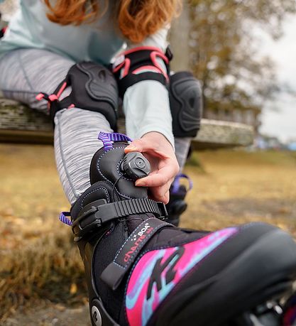 K2 Hjólaskautar - Charm Boa Alu - Svart/Rose/Blátt - Inline