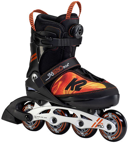 K2 Rollerskates - Hero Boa Alu - Black/Red/Orange - Inliner
