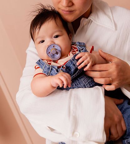 BIBS Colour Pacifiers - 2-Pack - Size 2 - Round - Fossil Grey w.