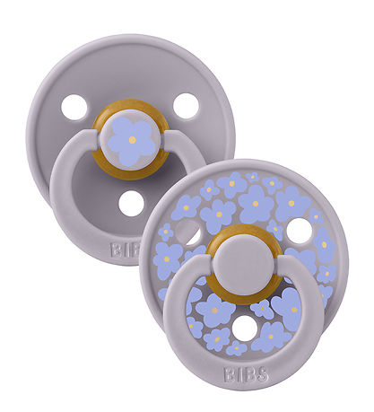 BIBS Colour Schnuller - 2er-Pack - Gr. 1 - Rund - Fossil Grey m.
