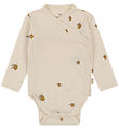 Konges Sløjd Wrap Bodysuit l/s - Lemon