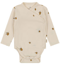 Konges Sløjd Wrap Bodysuit l/s - Lemon