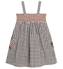 Kenzo Dress - Cream/Grey Check w. Flower