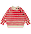 Petit Piao Genser - Strikk - Light Nordic - Off White/Knallrød