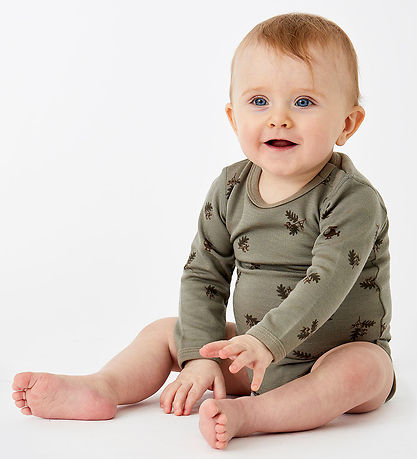 Hust and Claire Romper l/s - Wol/Bamboe - Baloo-HC - Khaki