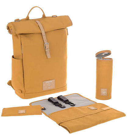 Lässig Changing Bag - GRE Rolltop Backpack - Curry