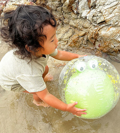 SunnyLife Beach Ball - 35 cm - 3D - Cookie The Croc - Light Khak