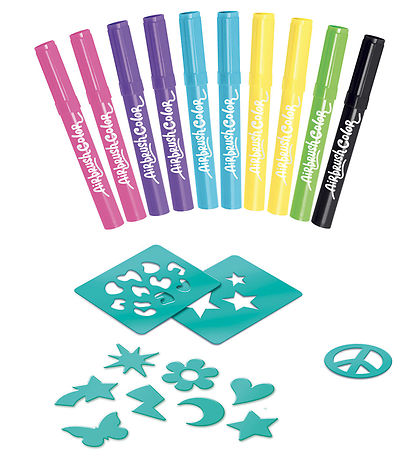 Airbrush Plush Colouring Set - Refill Kit - 10 pcs