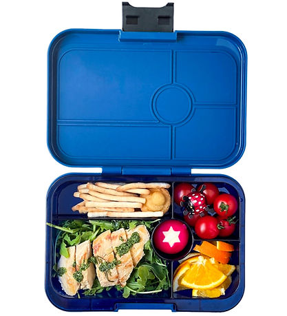 Yumbox Lunchbox w. 4 Rum - Bento Tapas - Monte Carlo Blue/Shark