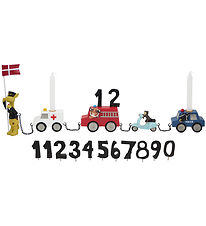 Kids by Friis Födelsedagståg - Bilar m. 11 Tal