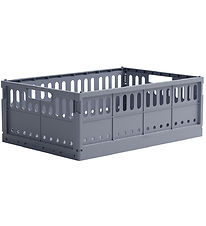 Made Crate Foldable Box - Maxi - 48x33x17.5 cm - Blue Grey