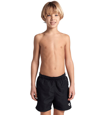 Arena Badeshorts - Solid R - Schwarz/Weiß