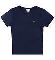 Lacoste Stuttermabolur - Rib - Dökkblátt