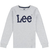 Lee Tröja - vinglig grafik - Vintage Grey Heather
