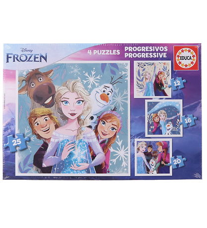 Educa Puzzlespiel - 4 Verschiedene - Die Eiskönigin