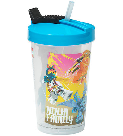 LEGO® Storage Water Bottle w. Straws - 500 mL - Ninjago