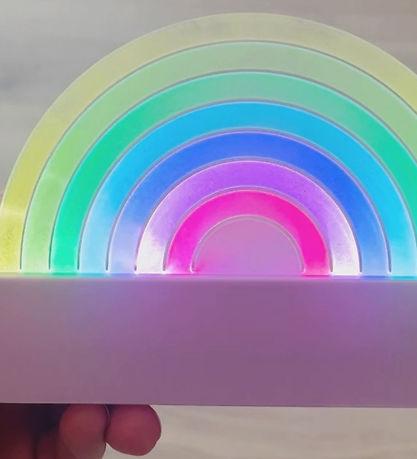 Lalarma Lamp - Dancing Rainbow - 18x11x4 cm - Pink
