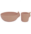 Konges Sløjd Dinner Set - Silicone - 2 Parts - Bunny - Blush