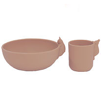 Konges Sløjd Dinner Set - Silicone - 2 Parts - Bunny - Blush