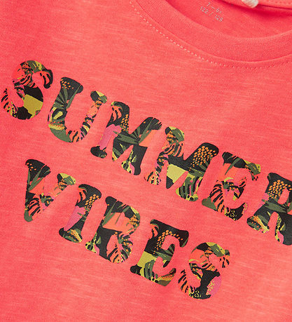 Name It T-shirt - NkfFamma - Noos - Fiery Coral