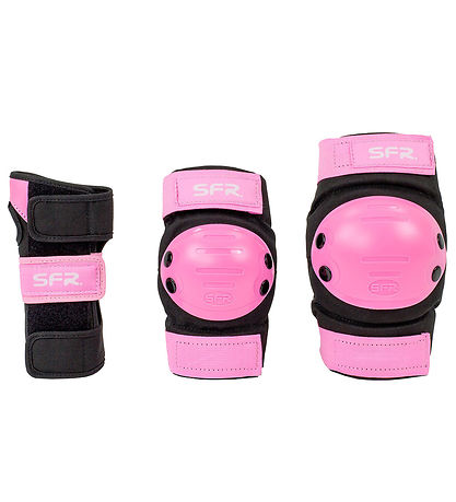 SFR Protection Set - Youth Ramp Triple Pad Set - Black/Pink