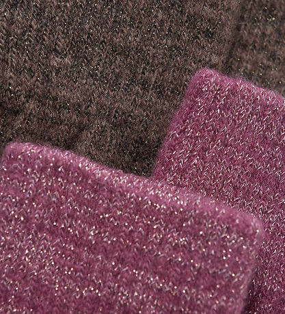CeLaVi Gloves - Wool/Polyester - 2-Pack - Mellow Mauve w. Glitte