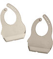 Sebra Silikon Lätzchen - 2er-Pack - Fanto - Jetty Beige