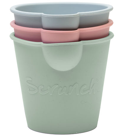 Scrunch Bath Buckets - 3 Pakki - Sage Green/Dusty Rose/Duck Egg 