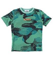 T-Shirt Stone Island - Émeraude av. Imprimé